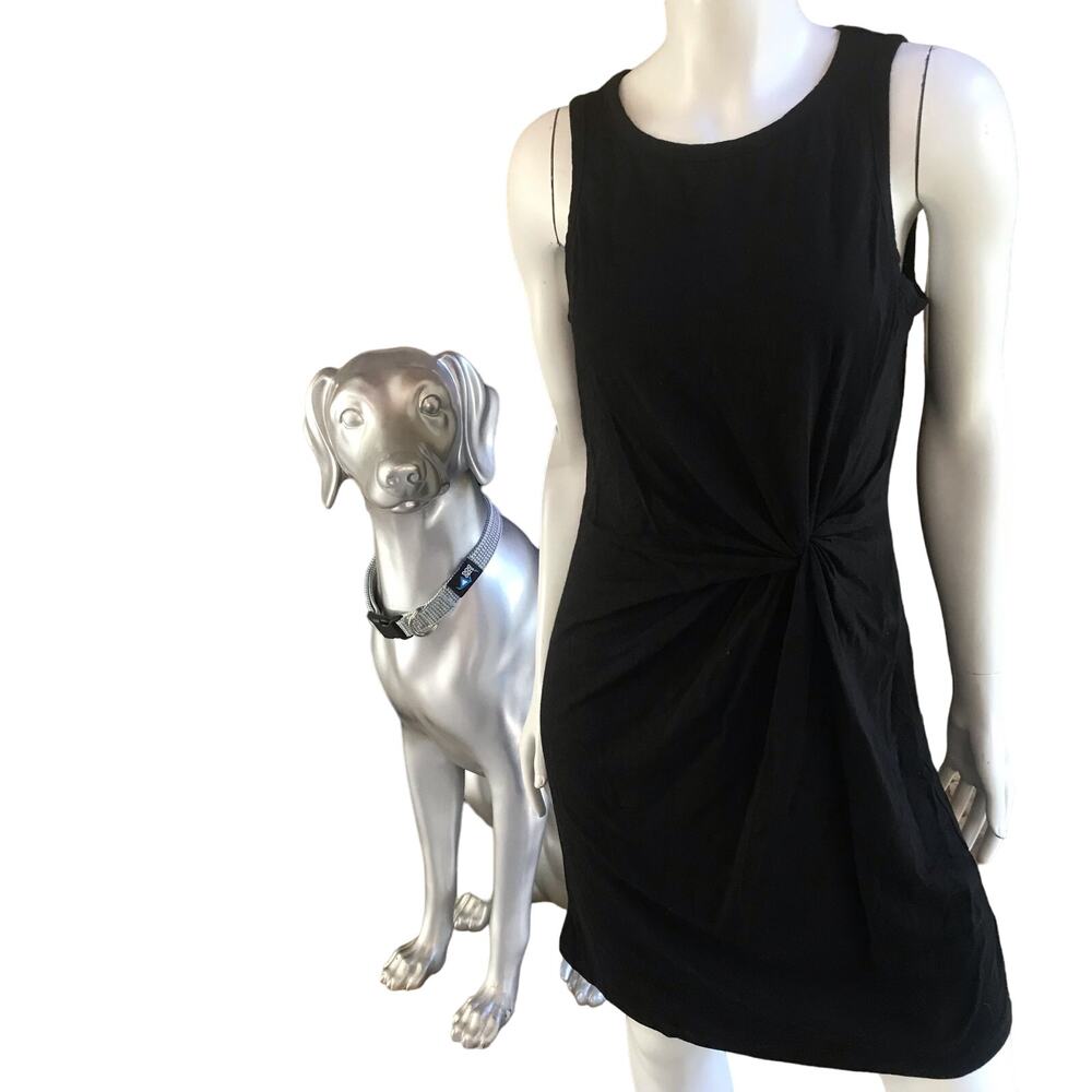 Gap Twist Front Black Sleeveless Cotton Modal Dress Women's Size Small